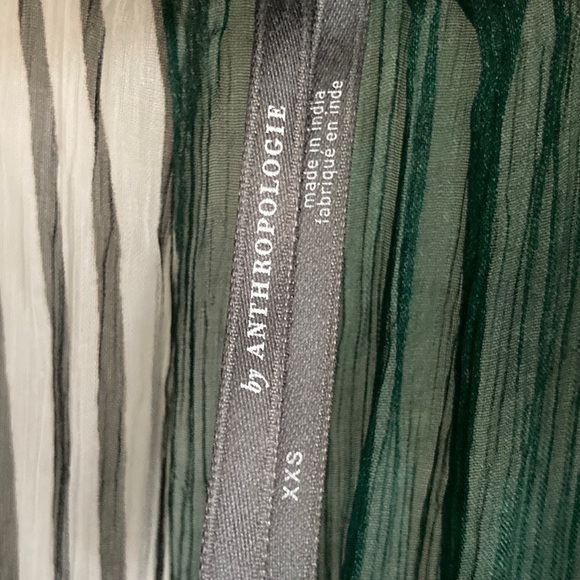 Anthropologie The Marais Gauze Maxi Dress Sz XXS Gray Green Boho - Picture 6 of 9